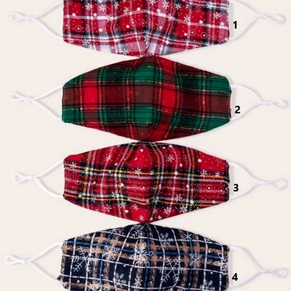 New Plaid Pattern Face Mask